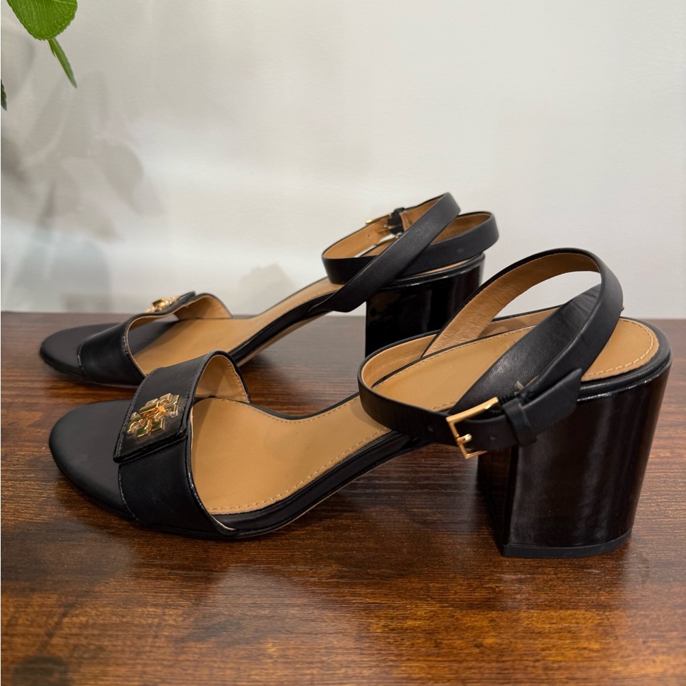 Tory Burch Designer Black Kira Mini Block
Heel Sandals Slingback - Picture 4 of 6